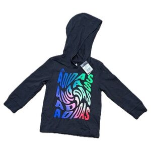 NWT Adidas Kids Hooded Tee with Vibrant Logo